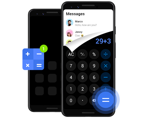 Hide your private chats with Messages Calculator+ text messaging app. Top Private Messaging app for Android phones on Google Play for free.
